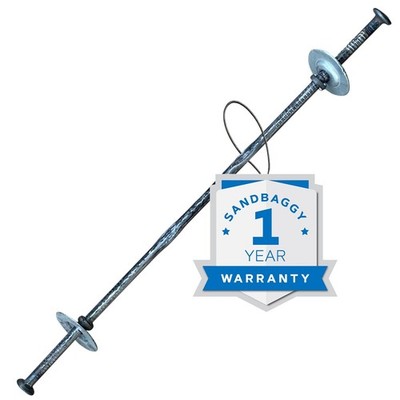 Sandbaggy 8'' x 1  '' Standard Snap Ties for Concrete Forms - 1'' Cup Loose Washer