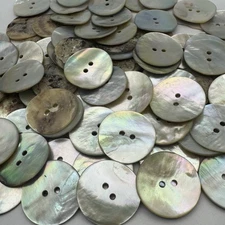 Natural/Rainbow/Iridescent MOP/Mother Of Pearl Shell Button 25mm 1" 2hole