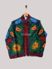 Artisan Suzani Embroidered Coat Bohemian Fashion Unique Handmade Jacket