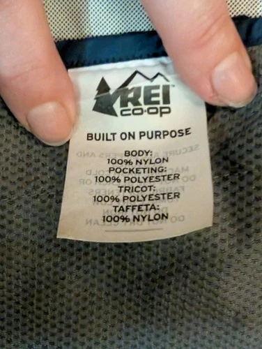 REI Co-Op Peak 2.5L Rain Jacket W/Pit Zips Full Zip Hooded Men’s MED image 8