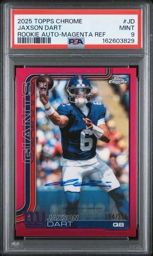 Jaxson Dart [Gold Refractor] #RA-JD 2025 Topps Chrome Rookie Autograph card