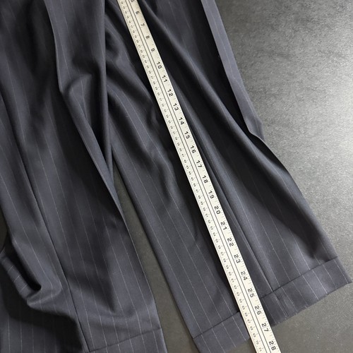 Tuta Brooks Brothers 346 uomo 41R 32W blu navy gessato due bottoni elasticizzata - Foto 12 di 12