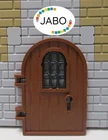 (E14/1/5) LEGO 64390 Door Gate Reddish Brown with 30045 Window Grille Black