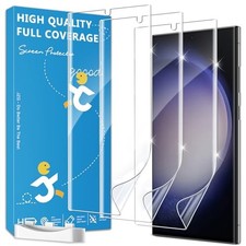 3 3 Pack Screen Protector for Samsung Galaxy S23 Ultra, 3D Curved EPU Ultrasonic