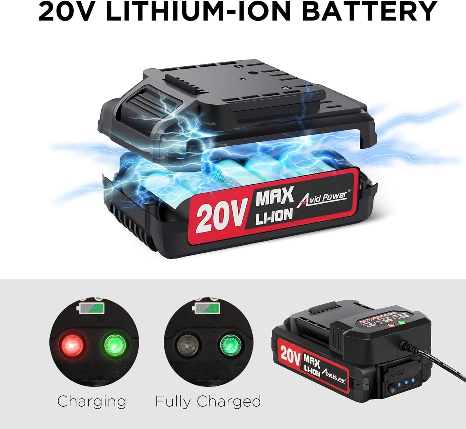 Variable Speed 20V MAX Cordless Drill with 15+1 Clutch & Battery, Ready-to-Use