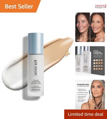 Color Changing Foundation Cream for Mature Skin Light Medium Coverage