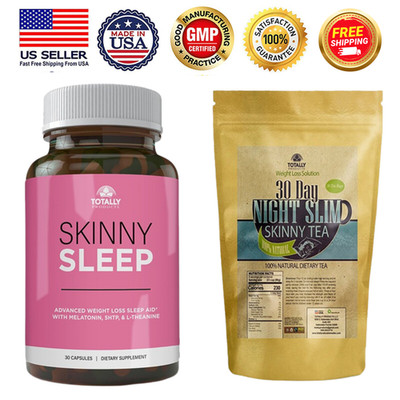Skinny Sleep Supplement 30 Caps & Night Slim Tea Bags Weight Management Support