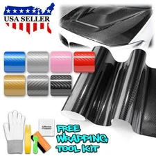 Premium 5D High Gloss Carbon Fiber Vinyl Wrap Sticker Decal Sheet Bubble Free