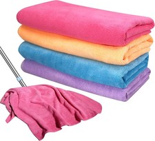 4 Pcs Multicolor Extra Large Microfiber Cleaning Cloth 30 x 20 Inch Reusable Thi