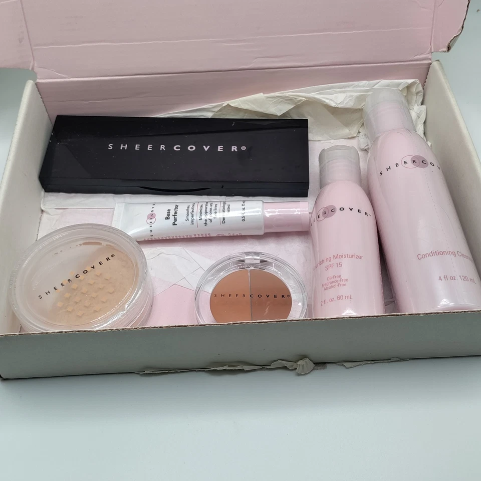 Sheer Cover Makeup & Skin Care Products Lot Of 6 NEW Comes In Box Read Descript. - Image 2 of 4