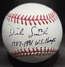 Dick Such autographed baseball inscribed 87-91 WS Champs (ROMLB Min Twins Coach)