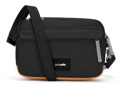 pacsafe Go Crossbody Bag Umhängetasche Tasche Jet Black schwarz hellbraun Neu