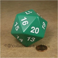 NEW 55mm Green Giant Jumbo Countdown D20 Polyhedral Spindown Dice RPG D&D MTG