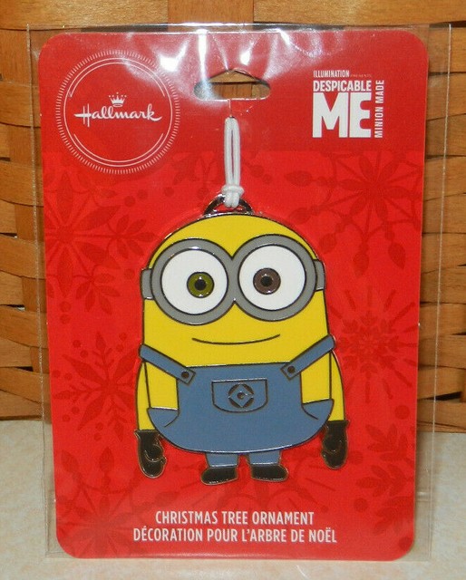 2019 Hallmark Despicable Me Minion Bob Flat Metal Christmas Tree
