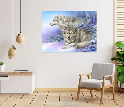 3D Animal Two Wolves A2064 Wall Stickers Wall Murals Wallpaper Kayomi Harai Vera