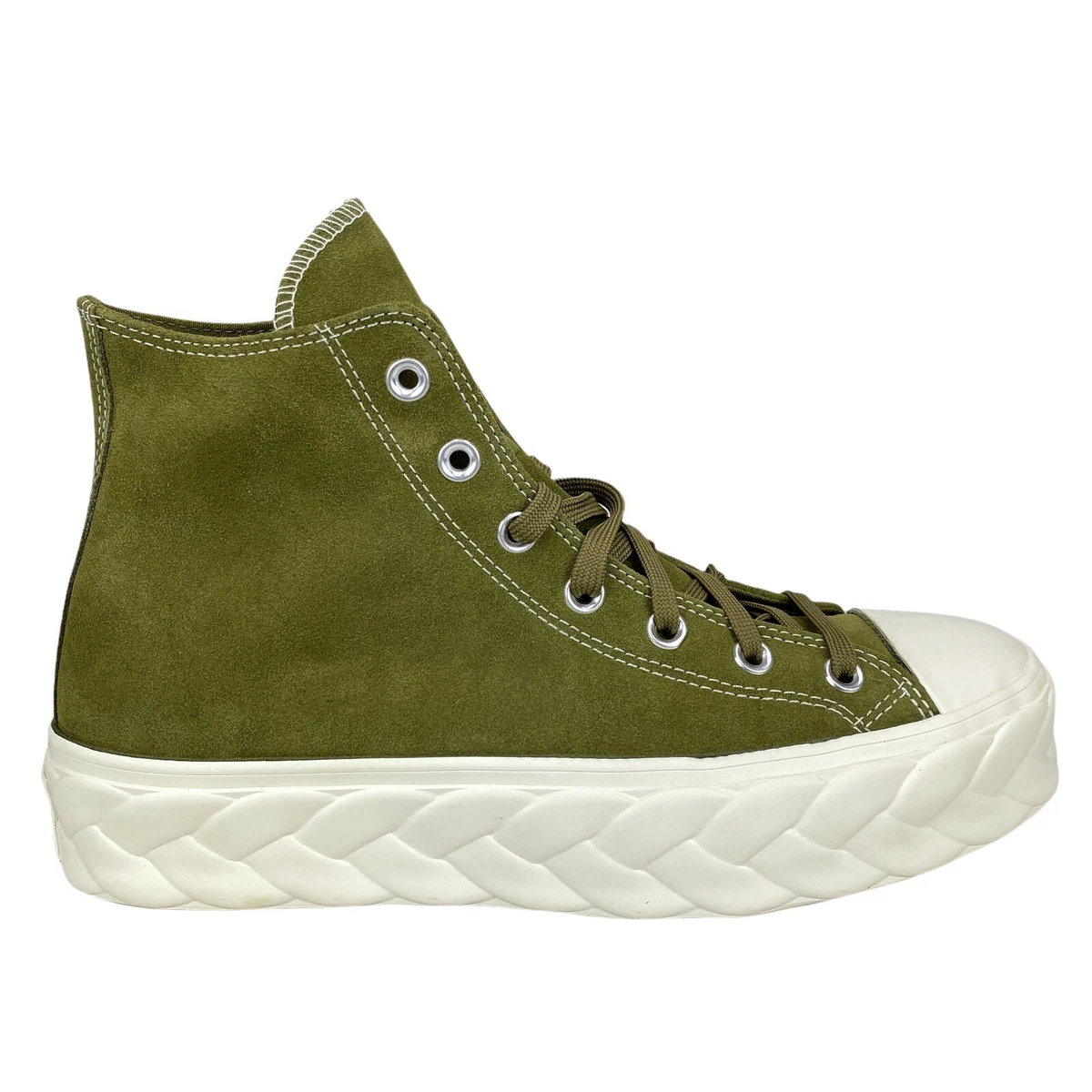 Converse Chuck Taylor All-Star Lift Cable Hi Sneaker Moss Green Egret  568688C | eBay