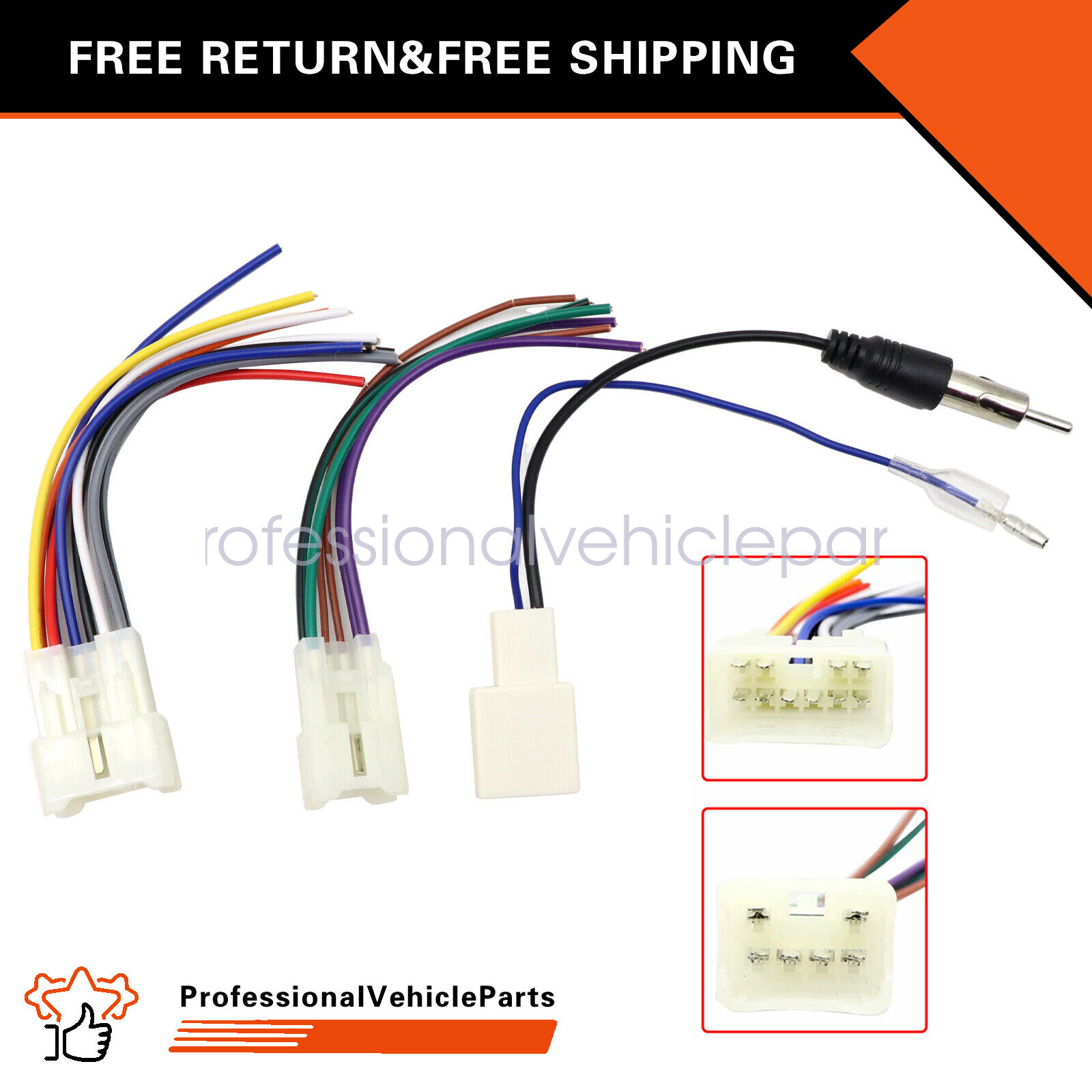 Stereo Antenna Adapter Wire Harness Cable For Toyota 4runner