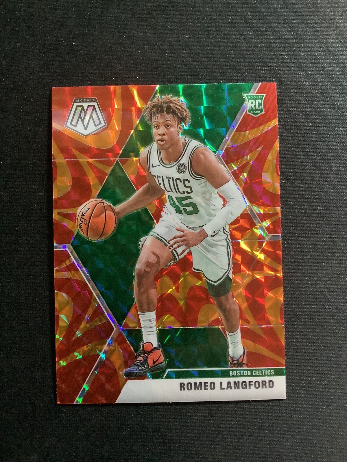 2019-20 Mosaic Romeo Langford RC Reactive Orange Prizm #233 Boston Celtics