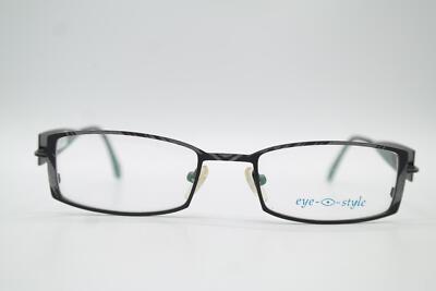 Eye Style 614 Schwarz Silber Eckig Brille Brillengestell eyeglasses Neu