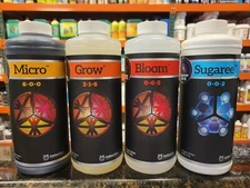 Cutting Edge Solutions Combo 4 Pack GROW, BLOOM, MICRO & SUGAREE 1 Quart of Each