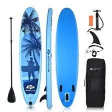 Costway SUP Inflatable Stand Up Paddle Board W/ Bag Adj Paddle Adult SP37089-M
