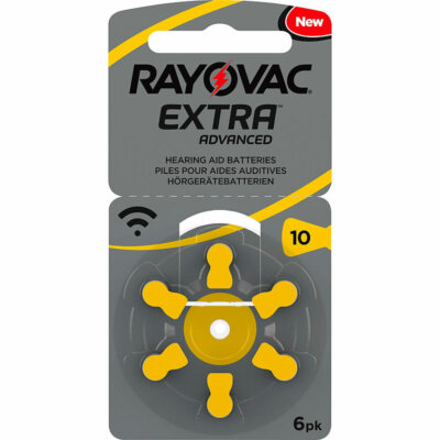 RAYOVAC Hörgeräte-Batterien 10 Extra Advanced 1,45 V, 105 mAh, 6er-Pack