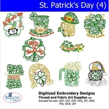 Embroidery Design Set - St Patricks Day(4) - 10 Designs - 9 Formats - USB Stick