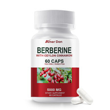 Berberine with Ceylon Cinnamon 5000mg Capsules Blood Sugar Heart Health  Immune