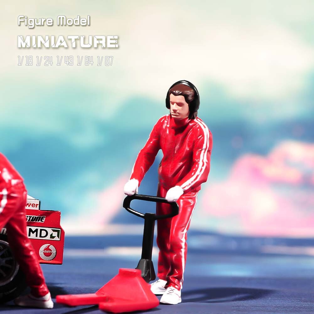 1/18 1/24 1/43 1/64 1/87 Miniatures Crane Racing Man Scene Figure Model For Cars