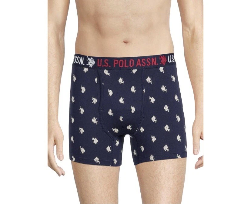 U.S. Polo Assn Men's Cotton Stretch Short Leg Boxer Briefs Stretch 3Pack 2XL