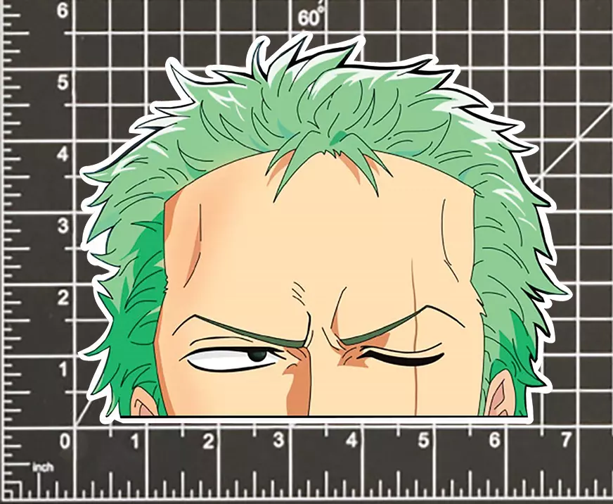 Vinil Sticker Calcomania One Piece Zoro Roronoa Perfil