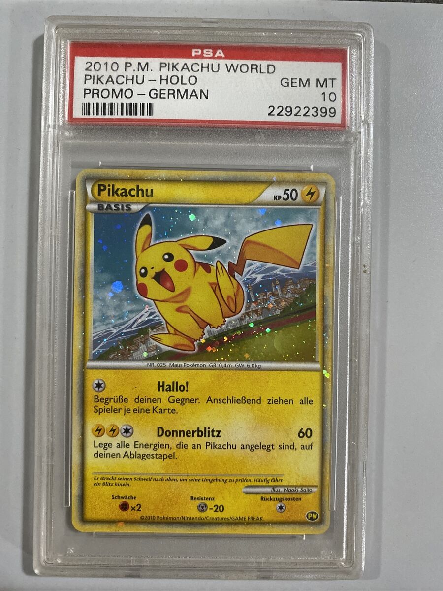 PSA 10 2010 Pikachu World Collection Pikachu - German HOLO PSA 10 2010 Pikachu World Collection Pikachu - German HOLO