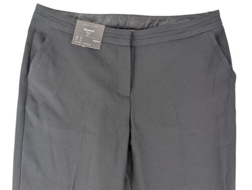 New Look Black Bootcut Trousers, Smart Work Wear Flat Front Évasé Size UK 12 - Picture 2 of 6