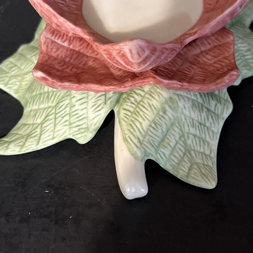 Lenox Holiday Christmas Poinsettia / flower Votive Candle Holder set of 2 - Picture 4 of 7