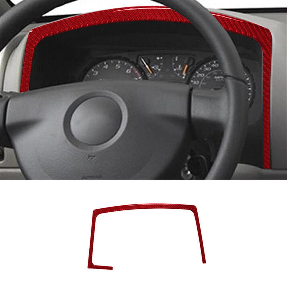 Kit de tampa interior completo acabamento 25 peças fibra de carbono vermelha 4 portas Colorado/Canyon - Imagem 3 de 4