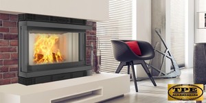 Blanka 12 Three Sided Fireplace Insert Cassette Wood Burning