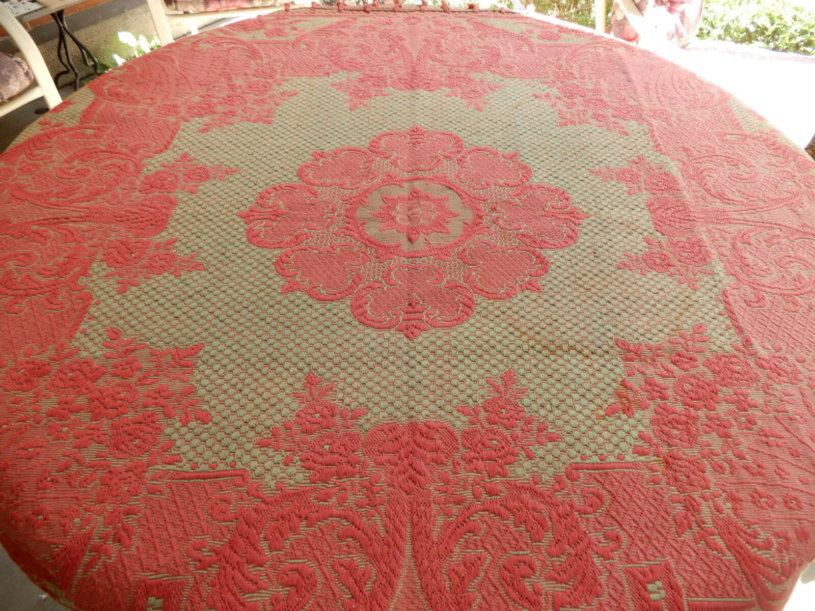 ANTIQUE TABLE COVER COVERLET DESIGN 44 BY 47 INCHES eBay
