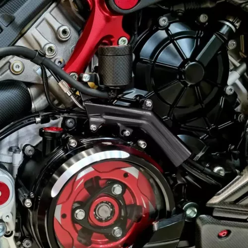Supporto liquido freno posteriore accessori supporto olio per Ducati Streetfighter V4 V4S - Foto 6 di 10