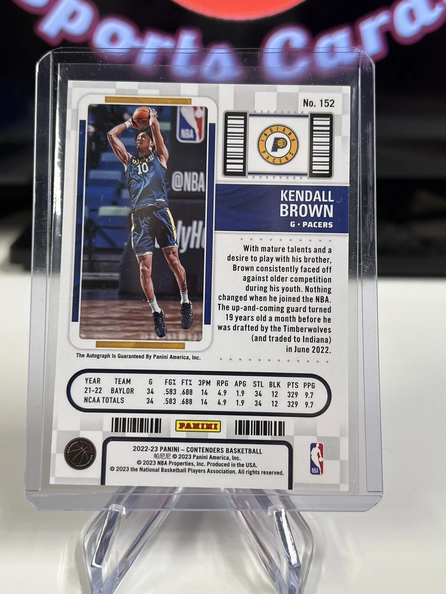 2022-23 PANINI CONTENDERS #152 KENDALL BROWN ROOKIE TICKET AUTO