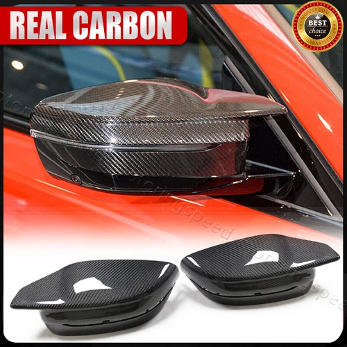 For 2021-24 BMW G80 M3 G82 M4 G87 M2 Dry Carbon Side Mirror Covers Caps Replace