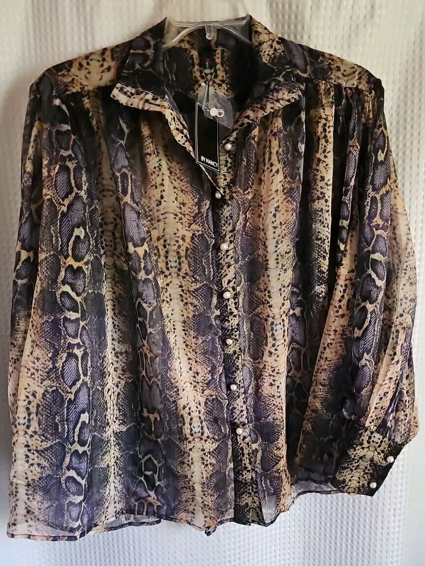 FICTION TOKYO Leopard pattern blouse