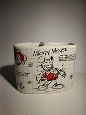 Disney Sketchbook Mickey Mouse Christmas Ceramic Bathroom Toothbrush Holder 6in