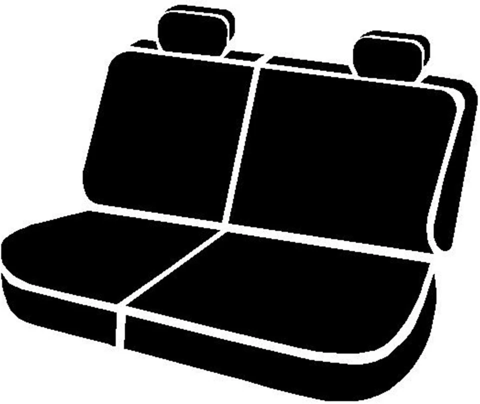 Fundas de asiento traseras negras/grises FIA SL62-25 LeatherLite segunda fila para Silverado Sierra Foto 2 de 2