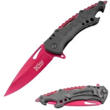8" DARK FANTASY BLADES EDC FOLDING POCKET KNIFE w/ POCKET CLIP & BOTTLE OPENER