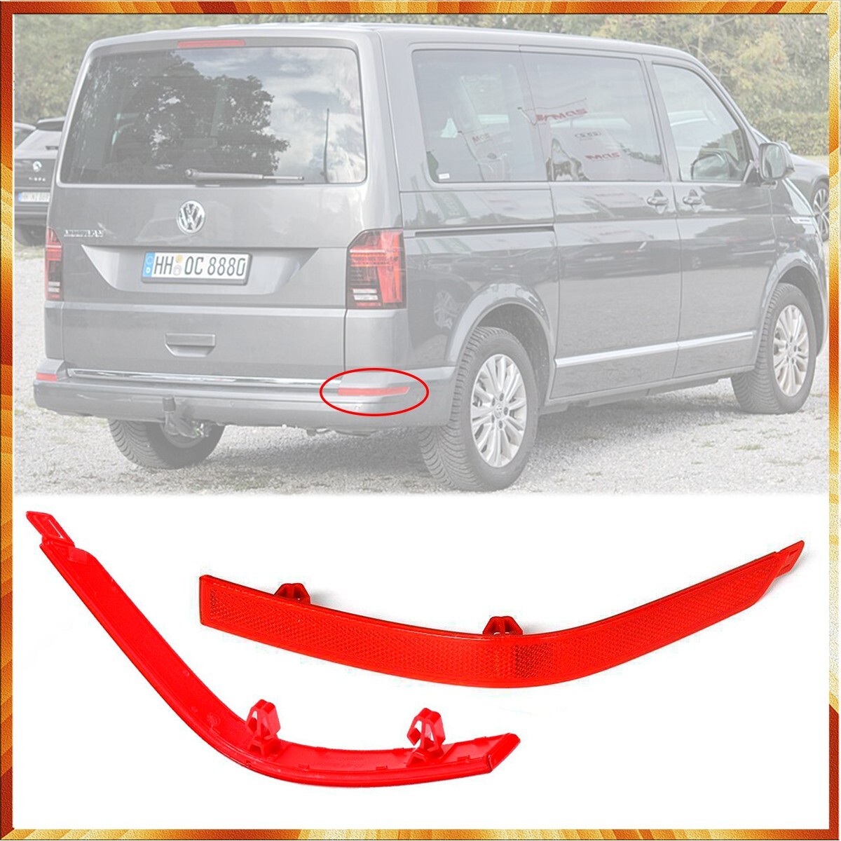 Blenden Für Heckstoßstangen-Reflektorblenden Für VW T6 Transporter