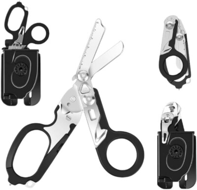 Emergency Trauma Shears  Medic Emt Heavy  Duty Multi Purpose Shears Black Handle