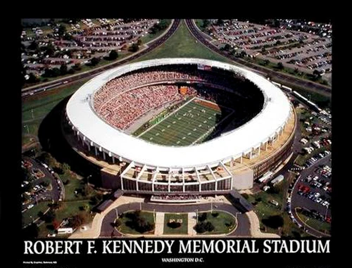 SPORTS POSTER WAREHOUSE Washington Redskins Football RFK STADIUM CLASSIC 1991 Aerial 22x28 POSTER Print