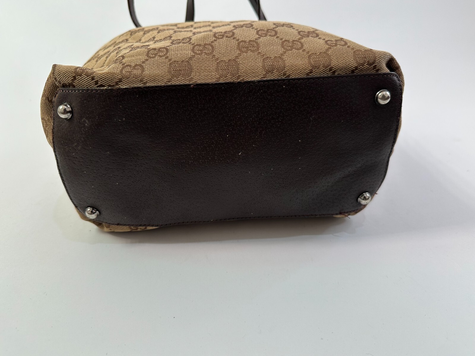 GUCCI Monogram Large Eclipse Tote Dark Brown - image 4