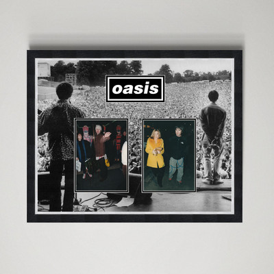 Liam & Noel Gallagher - Oasis Dual Signed Authentic Autograph Framed Display
