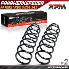 2x Federn Fahrwerksfeder Hinterachse für Renault Scénic III JZ0/1 1.4-2.0 RA7033